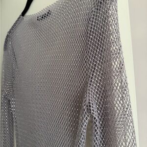 Zara Metallic Mesh Top